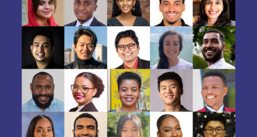 Collage of the 20 regional finalists for the 2023 Commonwealth Youth Awards