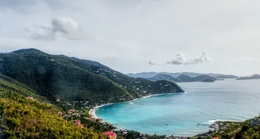 Aerial view of British Virgin Islands
