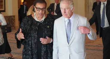 The Commonwealth Secretary-General, the Rt Hon Patricia Scotland, and His Majesty The King ahead of COP28