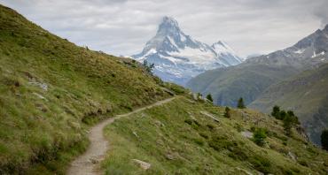 the matterhorn mountain from a distance