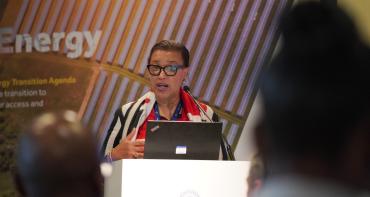 Commonwealth Secretary-General The Rt Hon Patricia Scotland KC at the launch event of the carbon tax model at COP28