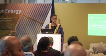 Commonwealth Secretary-General speaking at the event