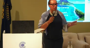Commonwealth Secretary-General, the Rt Hon Patricia Scotland KC, at the launch of the Coral Reef Consortium Storytelling Hub 