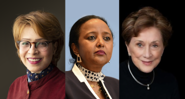 Professor Manahel Thabet, Ambassador Amina Mohamed and Dame Carol Black