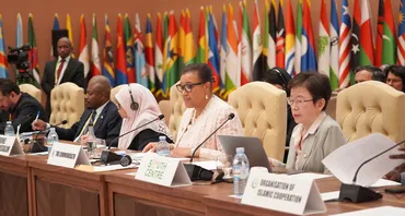 Commonwealth Secretary-General addressing Non-Aligned Movement Summit 