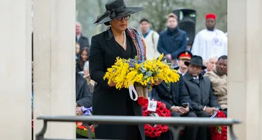 Commonwealth Secretary-General lays a wreath at the Commonwealth Memorial Gates during Commonwealth Day