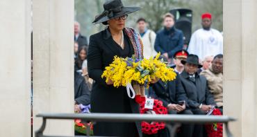 Commonwealth Secretary-General lays a wreath at the Commonwealth Memorial Gates during Commonwealth Day