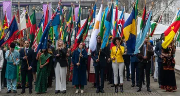 Flagbearers at the Commonwealth Day 2024