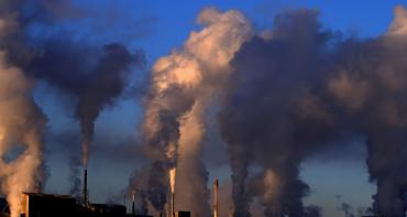 Smoke from industrial plant