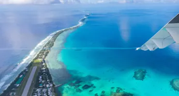 Aerial view of Tuvalu