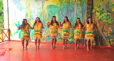 Dancing at Iwokrama river lodge, Guyana