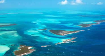 Aerial view of the Bahamas