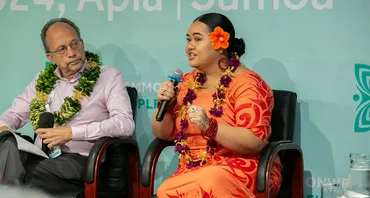 Panel addressing Peoples Forum in Samoa.