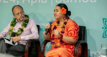 Panel addressing Peoples Forum in Samoa.