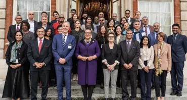 The World Bank South Asia Regional and Commonwealth Secretariat teams meet at Marlborough House.