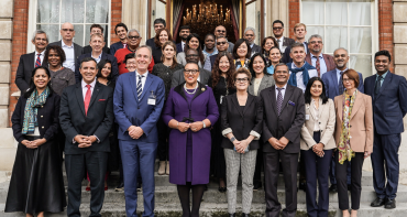 The World Bank South Asia Regional and Commonwealth Secretariat teams meet at Marlborough House.