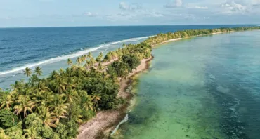 Aerial view of Tuvalu