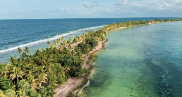 Aerial view of Tuvalu
