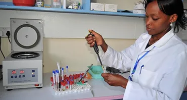 Woman in laboratory