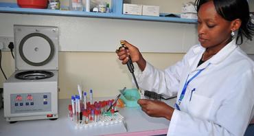 Woman in laboratory
