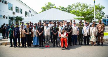 Group photo of members of the Commonwealth Observer Group for the Ghana elections