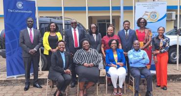 People standing in a group picture