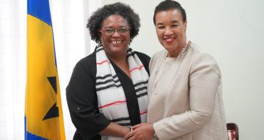 Commonwealth Secretary-General, the Rt Hon Patricia Scotland KC and Prime Minister Mia Mottley of Barbados
