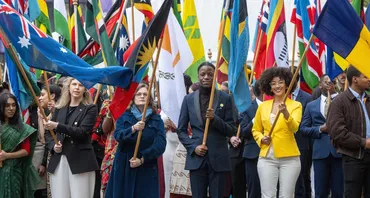 flag bearers on Commonwealth Day 2024