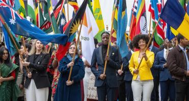 flag bearers on Commonwealth Day 2024