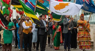 Flagbearers at Commonwealth Day service