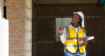 Female construction worker