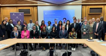 Group photo of youth delegates and ministers at the integenerational dialogue on the sidelines of the 37th Commonwealth Health Ministers Meeting