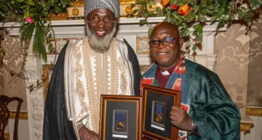 Rev Dr James Movel Wuye and Imam Dr Muhammad Nurayn Ashafa, joint winners of the Commonwealth Peace Prize
