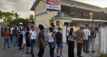 Polling station in Guyana