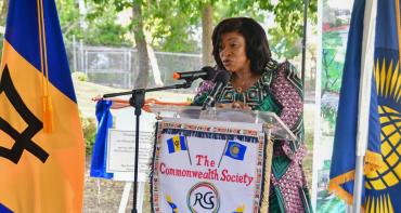 Sg giving speech barbados