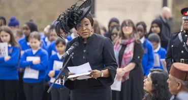 Shirley Botchwey at memorial gates