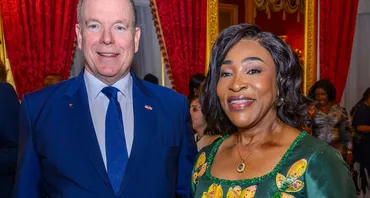 HSH Albert II Prince of Monaco and Hon Shirley Botchwey Commonwealth Secretary General