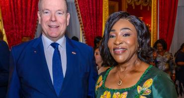 HSH Albert II Prince of Monaco and Hon Shirley Botchwey Commonwealth Secretary General