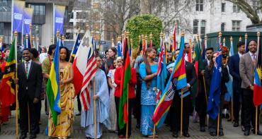 Flag bearers at commonwealth day