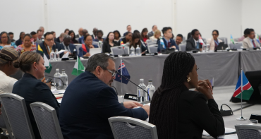 Ministers sit around the table at the 37th Commonwealth Health Ministers Meeting