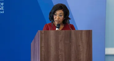Commonwealth Secretary-General Shirley Botchwey speaking at the Commonwealth Investment Network Summit