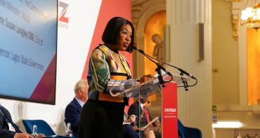 Commonwealth Secretary-General Shirley Botchwey speaking at the fifth Commonwealth Trade and Investment Summit 