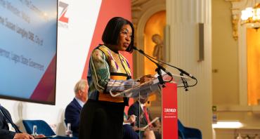 Commonwealth Secretary-General Shirley Botchwey speaking at the fifth Commonwealth Trade and Investment Summit 