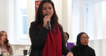 young woman speaking 