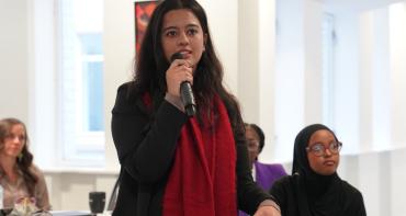 young woman speaking 