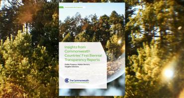 cover image of the 'Insights from Commonwealth Countries’ First Biennial Transparency Reports' publication