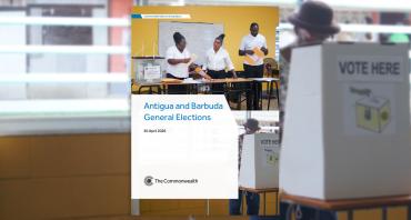 cover image of the Commonwealth Observer Group report on the general election in Antigua and Barbuda on 30 April 2026