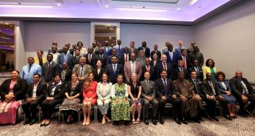 Family photo of ministers and senior officials attending the 12th Commonwealth Sports Ministers Meeting in Glasgow