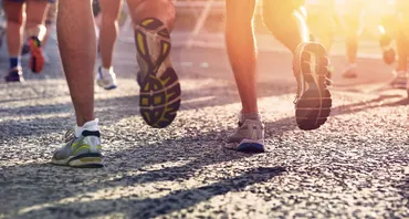 Feet of marathon runners