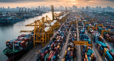 An image of cargo in a port